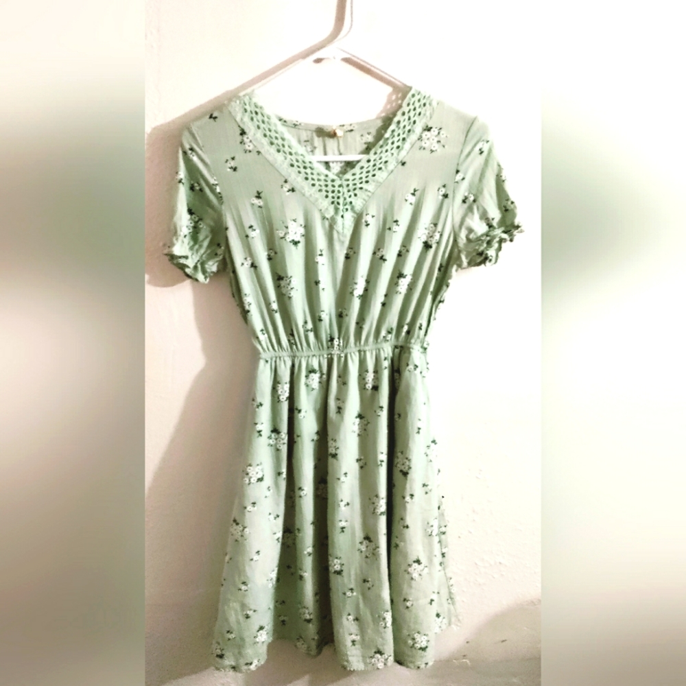 Mint paisley summer dress